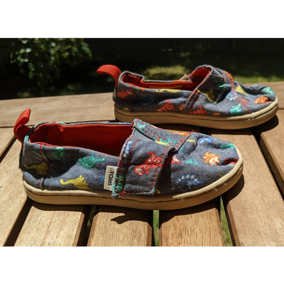 TOMS Dino Bones Baby kids size 7 - Picture 3 of 7